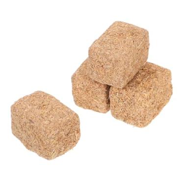 Imagem de Balacoo 4 peças de decoração de cena de mini palheiro, fardos de feno simulados para artesanato DIY, decoração de mesa rústica de casa de fazenda, marrom claro, 3,7 x 0,78 x 0,18 cm