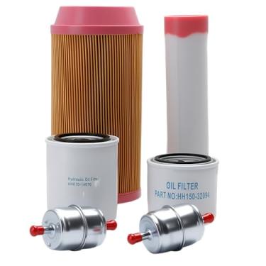 Imagem de 6PCS, HH150-32094, HHK70-14070 Kit de filtro de manutenção compatível com Kubota ZD323, ZD331, ZD326 Zero Turn Mower, OE 12581-43012, K3181-82240, K3181-82250