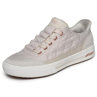 Imagem de Skechers Tênis feminino sem cadarço Arcade-Cuddle Steps Hands Free Slip-ins, Off-white, 10 Wide