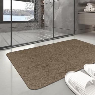 Imagem de 3 Tapete Banheiro Antiderrapante Absorvente 45x60 Oa Hig Vr (CAQUI Bege Escuro Claro - Liso Hig)