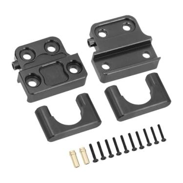 Imagem de Amagogo Placa de mola do eixo traseiro substitui peças de fixação do assento barra de direção para carro RC MN82 LC79 1/12, Preto