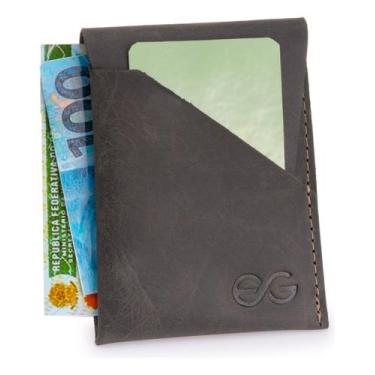 Imagem de Mini Porta Cartão Carteira Masculina 10x7cm Couro Legítimo - LEARSI, C