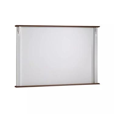 Imagem de Painel de TV para Sala 120cm Clássico 50506 Linz Móveis - Branco/Imbuia Glazer