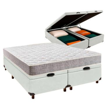 Imagem de Cama Box Bau Blindado Casal + Colchão D23 D23 Inducol
