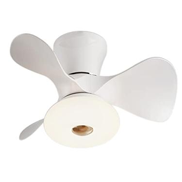 Imagem de Ventiladores de teto com luzes e controle remoto Silent Mini Led Ventilador de teto regulável Lustre 64W Ventilador de teto reversível com temporizador de 6 velocidades com iluminação para s