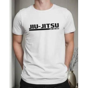 Imagem de Camiseta Camisa Adulto Feminina Masculina 100% Algodão Luta Jiu Jitsu 