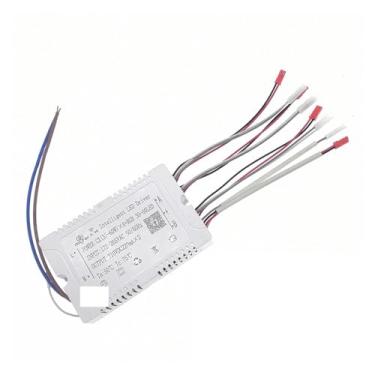 Imagem de 1 unidade de driver de LED 2,4 G + controle remoto RGB 30-60LED e controle de aplicativo 25-40Wx2 37-50Wx4 37-60Wx2 x4 x6 regulação e fonte de alimentação de cor mutável (37-60x6-RGB 30-60LED)