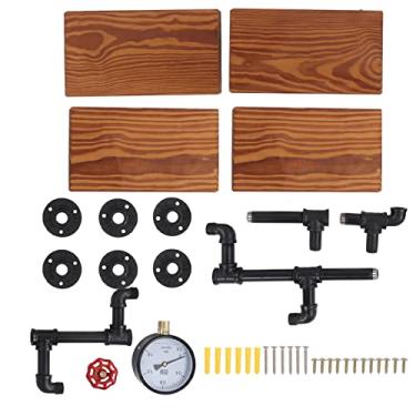 Imagem de Prateleira estilo retro estantes industriais para tubos decoração de casa para quarto e sala de estar