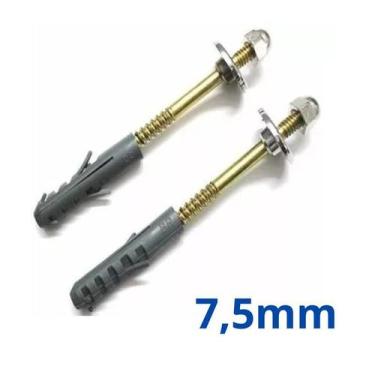 Imagem de B-10 - parafuso latonado p/ vaso sanitario 7,5cm eurofix cod 1002 kit 
