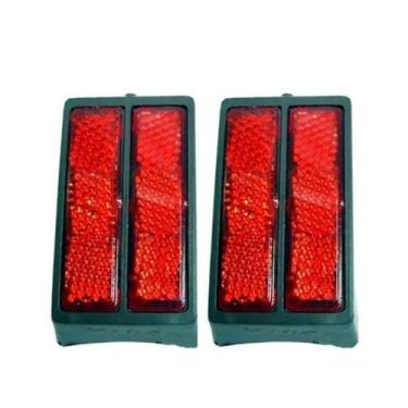 Imagem de Par Refletor Traseiro C/ Parafuso Paralama Bicicleta Monark - M. Frik