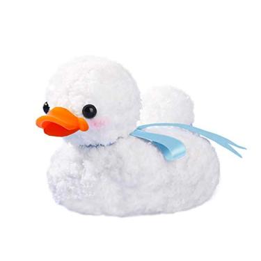 Imagem de SGVAHY Capa peluda para AirPods Pro 3ª Geração Engraçado Desenho 3D Desenho de Pelúcia Pato Branco Macio Quente Fofo AirPod Pro 3 Capa com Chaveiro Kawaii Capa Protetora Antiqueda Mulheres Meninas