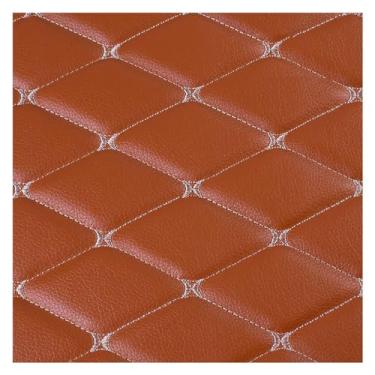 Imagem de Couro sintético acolchoado vinil PVC tecido de couro sintético impermeável tecido de couro sintético acolchoado ponto diamante acolchoado forro de linho estofado (Oranje, 1,6 x 1m)