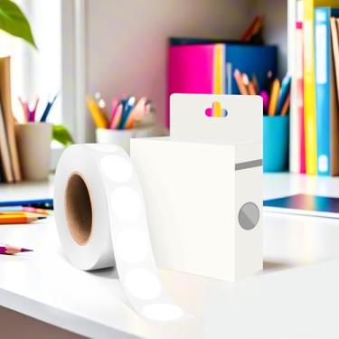 Imagem de Etiquetas adesivas circulares de 9,5 cm, adesivo branco, 1000 adesivos adesivos redondos de codificação de cores, etiquetas de bolinhas para escritório e casa