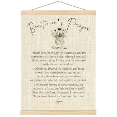 Imagem de Boat Wades Quadro para pendurar pôster arte de parede esteticista cristã, presentes esteticistas cosmetologistas para mulheres, decoração de parede de oração inspiradora para spa, salão de beleza