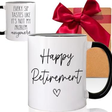 Imagem de CATABUBU Presentes de aposentadoria para mulheres e homens - Caneca feliz aposentadoria presentes aposentados para colega de trabalho, professor, chefe, amigos, aposentados, colegas de trabalho