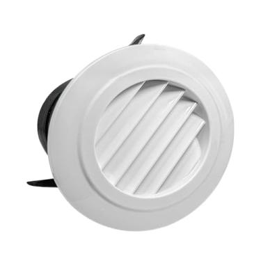 Imagem de Grelha de cobertura de escapamento Soffit redonda branca de 10 cm, tela de mosca embutida, capa de grade de teto ABS para salas de estar, salas de estudo, escritórios, banheiros e cozinhas ventilação