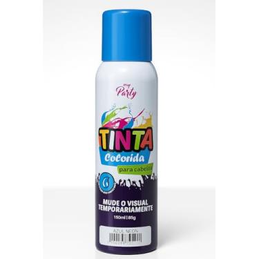 Imagem de Tinta Colorida Infantil para Cabelos Spray Neon Azul 150ml 85g – Lavável, Temporária e Segura para Crianças, Ideal para Festas e Fantasias, Efeito Neon