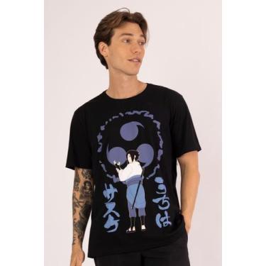 Imagem de Camiseta Naruto Sasuke Uchiha - Piticas, 12, Preto, Unissex