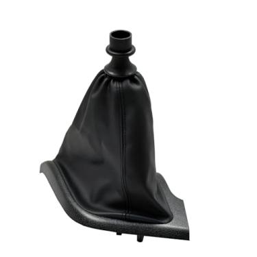 Imagem de Yoegerery Polaina de couro PU para carro Gaitor Shift Collar Boot Dust Cover Compatível com Citroen Jumper Relay Peugeot Boxer Fiat Ducato (preto)