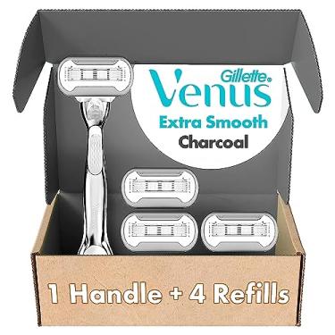 Imagem de Gillette Venus cabo de barbear feminino extra suave carvão + 4 refis de lâminas