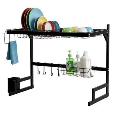 Imagem de Escorredor de Louça Suspenso para Pratos e Copos com Porta Talheres Or