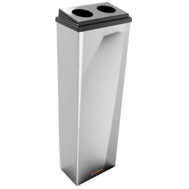 Imagem de Lixeira Para Copos Descartáveis Inox  Duplos Cafe 50ml - CM Design