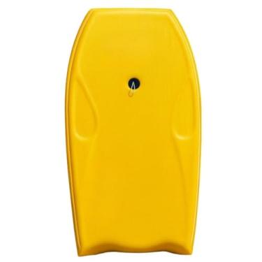 Imagem de Prancha de Surf, Prancha Bodyboard Semi e Fundo Rigido, 100cmx Largura 53cm X Espessura 6,7 Cm(Amarela,Leash Punho Amador Maré)