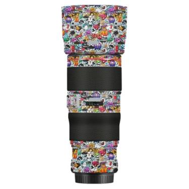 Imagem de Adesivo de lente de câmera EF 70-200 4II para Canon EF 70-200 mm F4 II protetor de película, decalque de vinil (Graffiti White)