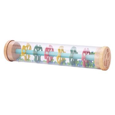 Imagem de Bebê Rainmaker Mini Rainstick Brinquedo Instrumento Musical para Crianças Vara De Chuva De Madeira Colorida