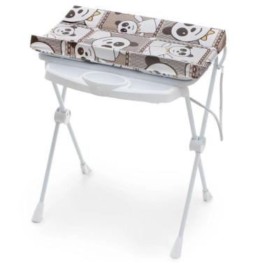 Imagem de Banheira de Bebê Plástica Galzerano Classic 7045 com Trocador e Suporte Panda