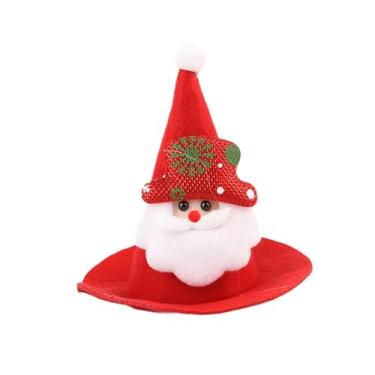 Imagem de Generic Chapéu de Natal para animais de estimação, gorro pontudo, adereço para fotos, fantasia natalina para cães e gatos de pequeno porte, chapéu de Papai, Style C