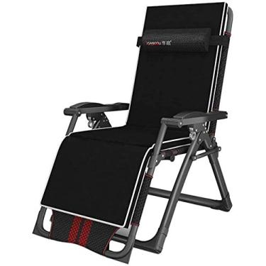 Imagem de Espreguiçadeira de jardim, espreguiçadeira, dobrável, grande, gravidade zero, espreguiçadeira, cadeira dobrável no jardim ao ar livre, poltrona de praia com almofadas