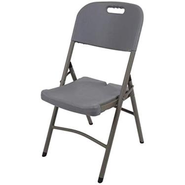 Imagem de Espreguiçadeira cadeiras de jardim cadeira dobrável escritório reunião cadeira dobrável moderna simples casa estudante computador cadeira portátil encosto pessoal (cor: cinza)