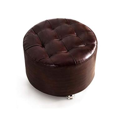 Imagem de Banqueta redonda de sofá criativo moderno banco otomano minimalista decoração de casa banqueta de pé furinture