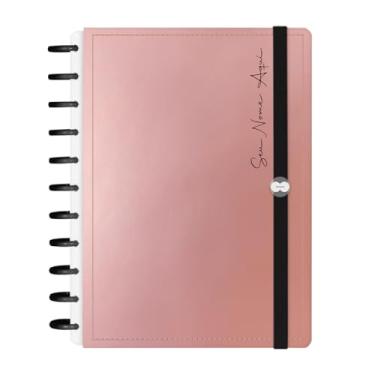 Imagem de Caderno De Disco Iscool Inteligente 140 Folhas Personalizado Solid Metallic Rosê Gold G+