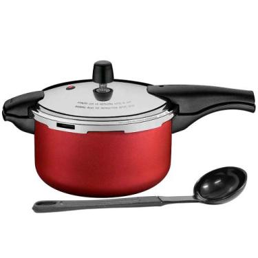 Imagem de Panela de Pressão 24cm Tramontina Vancouver 6 Litros Antiaderente Verm