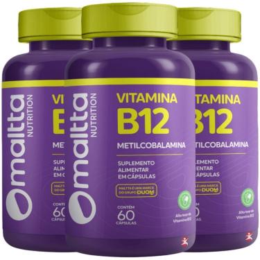 Imagem de KIT 3 VITAMINA B12 METILCOBALAMINA ALTO TEOR 1 CÁPSULA AO DIA 60 CÁP VEGETARIANAS CADA –-Unissex
