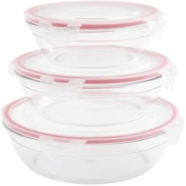 Imagem de Pote redondo hermetico multiuso transparente para guardar alimentos frescos, pratico