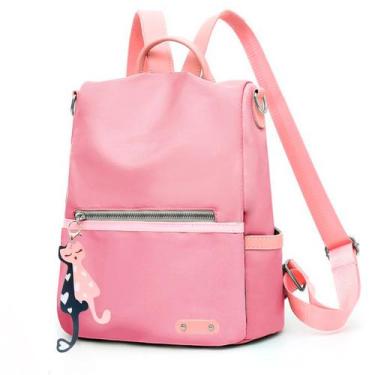 Imagem de Mochila Feminina Vira Bolsa Ombro Lateral Costas Trabalho Escola Facul