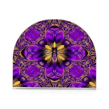 Imagem de Qilmy Porta-guardanapos de borboletas vibrantes, porta-guardanapos de acrílico transparente para mesa, suporte de guardanapo de coquetel de papel de seda para cozinha, dispensador de guardanapos de