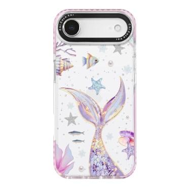Imagem de ChiCaseVer Capa para iPhone Air, estampa de sereia mágica com cauda iridescente, proteção contra quedas de nível militar, capa protetora de TPU macio e fino com proteção de câmera para mulheres e