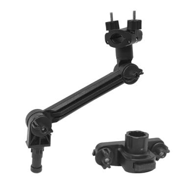 Imagem de EDSRDPLT Suporte estabilizador de motor de pesca universal, liberação rápida, suporte ajustável para motores elétricos de leme, serve para sistemas de trilhos de barco Versatrack, Lund, Ranger e Lowe