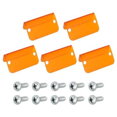 Imagem de AUTOVIC Peça de viseira nova HD Cab Moonvisor lentes de substituição laranja âmbar conjunto de ferragens universal para Chevy Chevrolet GMC Ford Dodge Jeep Cummins Powerstroke Duramax com asa de