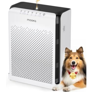 Imagem de Purificadores de ar para casa grande sala de até 2200 pés², purificador de ar MOOKA para quarto de animais domésticos com modo ecológico e fragrância, filtro de ar H13 HEPA para pelos de animais de
