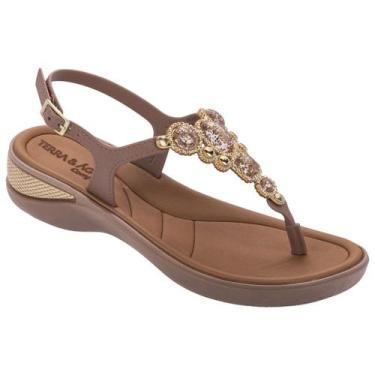 Imagem de Sandália ortopedica terra e água tamanco anabela esporão, Capuccino, 3