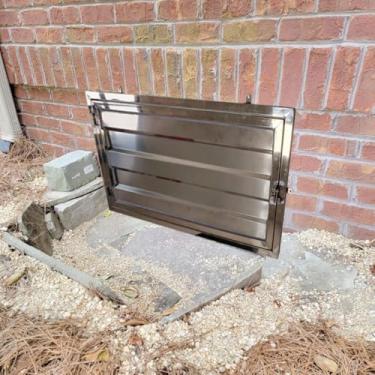 Imagem de 91 cm x 61 cm / 81 cm x 40 cm Porta espacial de engatinhar de aço inoxidável; acesso ao sótão; porta de acesso de aço inoxidável; capas de ventilação para espaço de rastreamento (81 x 40 cm)