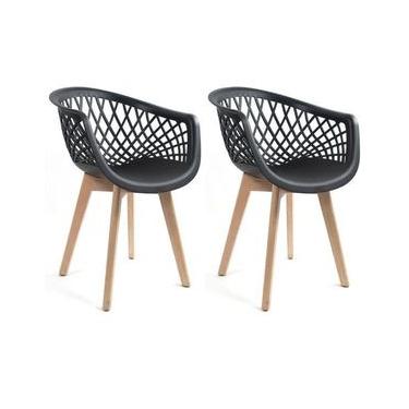 Imagem de Conjunto 2 Cadeiras Web Wood  Preto