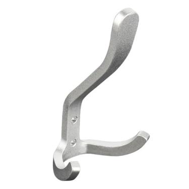 Imagem de Prateleiras suspensas Ganchos de alumínio montados na parede, rack de carga pesada, cabides, porta, roupas, casaco, cozinha, banheiro, organizador de hardware pendurado(Silver)