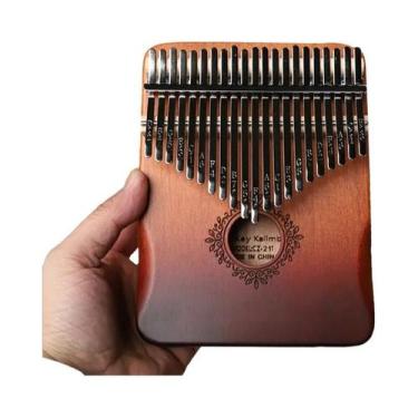 Imagem de Kalimba De 21 Teclas Em Mogno, Piano De Polegar Portátil Para Iniciant