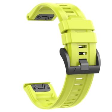Imagem de U-LIMVE Pulseira de relógio para Garmin Fenix 8 de 51 mm/Fenix 7X/Fenix 6X/Fenix 5X/Fenix 3/Quatix 8 de 51 mm/Tactix 8 de 51 mm, pulseira de silicone de 26 mm